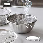 【日本霜山】304不鏽鋼單柄淺型濾網