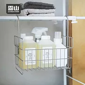 【日本霜山】可掛式304不鏽鋼浴室置物籃/收納掛籃