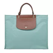 LONGCHAMP CABAS LONGCHAMP系列再生尼龍手提包(大) 馬鞭草綠