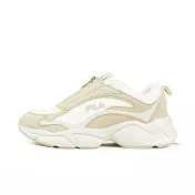 Fila [5-C307Z-717] 女 運動休閒鞋 復古鞋 厚底 拉鍊 舒適 穿搭 米白 23cm 米/白