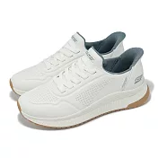 Skechers 懶人鞋 Bobs Squad 4-Direct Step Slip-Ins 男鞋 寬楦 白綠 休閒鞋 118424WWHT