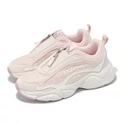 Fila 休閒鞋 Lace 女鞋 母親節 米 粉紅 拉鍊 復古 老爹鞋 斐樂 5C307Z551 25.5cm PINK/BEIGE