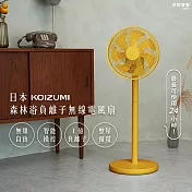 日本KOIZUMI 森林浴負離子無線電風扇 黃色