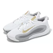 Nike 籃球鞋 IsoFly GS 大童 女鞋 灰 白 金 緩震 運動鞋  FN4384-100