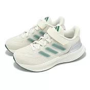 adidas 童鞋 Ultrarun 5 EL C 中童 小朋友 米灰 綠 運動鞋 魔鬼氈 愛迪達 JR5374