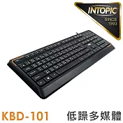 INTOPIC 廣鼎 低噪多媒體有線鍵盤(KBD-101)