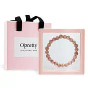 O’Pretty 歐沛媞 天然水晶手鏈-粉貓眼
