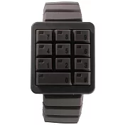 CLICK 創意爆破數字鍵盤個性腕錶-咖啡