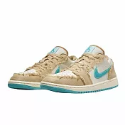 W Air Jordan 1 Low SE Wave 卡其藍勾 HF4983-252 27.5cm 棕