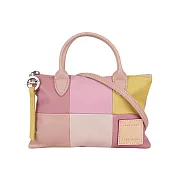 LONGCHAMP RE-PLAY XS 方塊拼接造型手提/斜背二用包_展示品 (芭蕾粉/黃色)