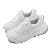 Skechers 慢跑鞋 Max Cushioning Elite 2.0 女鞋 白 灰 避震 皮革 厚底 運動鞋 129607WSL
