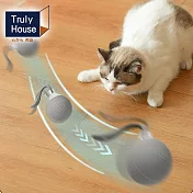 【Truly House】電動尾巴跳跳球 靜音逗貓球 逗貓 寵物(三色任選) 灰色