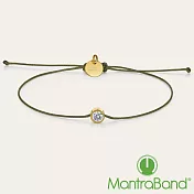 MANTRABAND 綠線單鑽手鍊 I AM GRATEFUL 知足感恩
