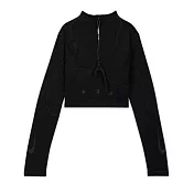 Nike x Off-White™ Women’s Long-Sleeve Top 短版長袖 黑色 聯名款 DV5559-010  XS 黑色