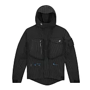 Nike x Off-White Jacket 尼龍外套 黑藍 聯名款 抗撕裂 防潑水 拉鍊口袋 DN1750-010  M 黑藍