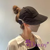 【Decoy】輕巧透氣 口罩適用鏤空遮陽鴨舌帽/ 黑色