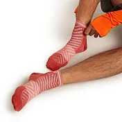 【紐西蘭Icebreaker】男 短筒輕薄毛圈慢跑襪(+) S 礦石紅/柔粉