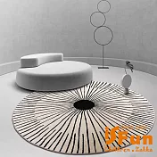 【iSFun】放射線條 羊羔絨毛腳踏床邊地墊80x80cm/米