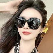 seoul show首爾秀 一鏡兩用近視套鏡輕量TR90太陽眼鏡UV400墨鏡 022  黑框黑灰片