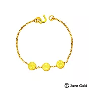 JoveGold漾金飾 旺福彌月黃金手鍊