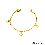 JoveGold漾金飾 心肝寶貝彌月黃金手鍊