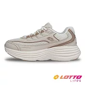 【LOTTO 義大利】女  NUVOLA 2 健走運動鞋- 23cm 米/咖啡