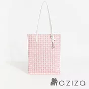 aziza 小象圖騰直立肩背托特包  果凍粉