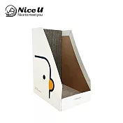 【NiceU 毛樂趣】書架貓抓板貓窩 白色