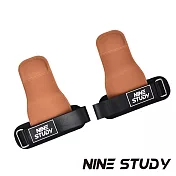 【NINE STUDY】防滑重訓拉力帶 超細纖維M-123 兩只入 硬拉 護掌 護碗 握推 重訓 引體向上輔助帶(兩色任選) 咖啡色