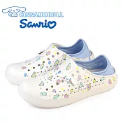 【HELLO KITTY】女 CINNAMOROLL 大耳狗 洞洞鞋 雨鞋 穆勒鞋 懶人鞋 半拖鞋 防水 兩穿 輕量 EU36 白色