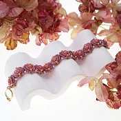 【PinkyPinky Boutique】月牙之夢 手工編織手鍊 (葡萄草莓色)