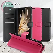 Dapad for vivo V50 百搭時代多卡式夾層皮套 黑色