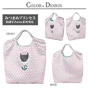 【Kusuguru Japan】日本眼鏡貓 傘繩多用途購物包 日本精緻戈布蘭織 織紋拼色時尚手提包(多款任選)  -鈴蘭堂 Parlor系列-粉色