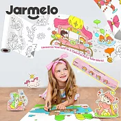 【JarMelo 原創美玩】可黏貼著色紙捲- 甜心女孩 JA96741