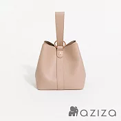 aziza NINA斜背手拎兩用水桶包  卡其駝