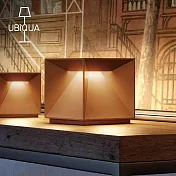 【義大利UBIQUA】Cubox 蘊光魔方USB充電式桌燈(大款)- 鏽棕