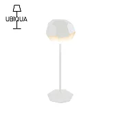 【義大利UBIQUA】Stone 幾何現代風USB充電式檯燈- 純白