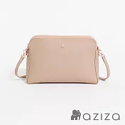 aziza ELSIE三層斜背貝殼包-大  卡其駝