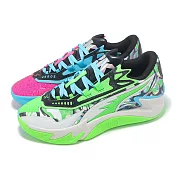 Puma 籃球鞋 Scoot Zeros II 男鞋 霓虹綠 螢光粉 NBA 2K 氮氣中底 明星款 31134901 27.5cm GREEN/MULTI-COLOR
