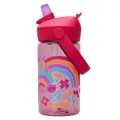 【美國 CamelBak】400ml Flip Straw 兒童吸管運動水瓶RENEW 彩虹花卉