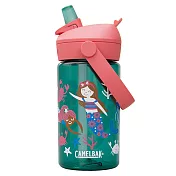 【美國 CamelBak】400ml Flip Straw 兒童吸管運動水瓶RENEW 美人魚朋友