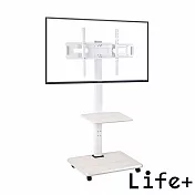 Life+ 26-70吋可調節移動式液晶電視一體立架/電視立架_2款任選 TP05G鋼琴白
