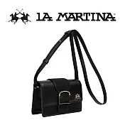 【LA MARTINA】限量2折 頂級皮革肩背包側背包 LMBA01254T 全新專櫃展示品(黑色)