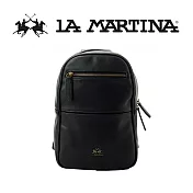 【LA MARTINA】限量2折 頂級皮革斜肩包 LMBO01306T 全新專櫃展示品(黑色)