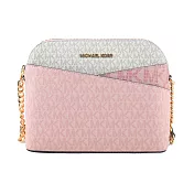 Michael Kors Jet Set Travel 中型拼色滿版斜背包- 米粉