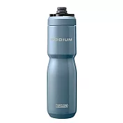 【美國 CamelBak】650ml Podium 競速真空保冰單車水瓶- 霧灰藍