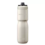 【美國 CamelBak】650ml Podium 競速真空保冰單車水瓶- 象牙白
