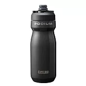【美國 CamelBak】530ml Podium 競速真空保冰單車水瓶- 曜石黑