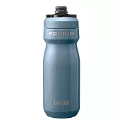 【美國 CamelBak】530ml Podium 競速真空保冰單車水瓶- 霧灰藍