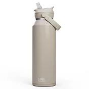 【美國 CamelBak】1200ml Flip Straw不鏽鋼多水吸管保溫瓶(保冰)- 象牙白